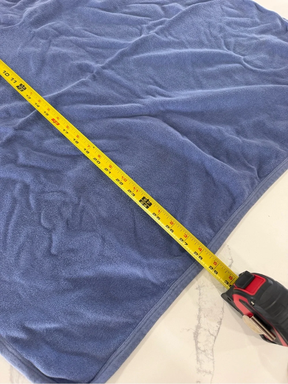 Kate Quinn Organic Cotton Velour Baby Blanket Solid Blue (Approx. 30” x 28”)